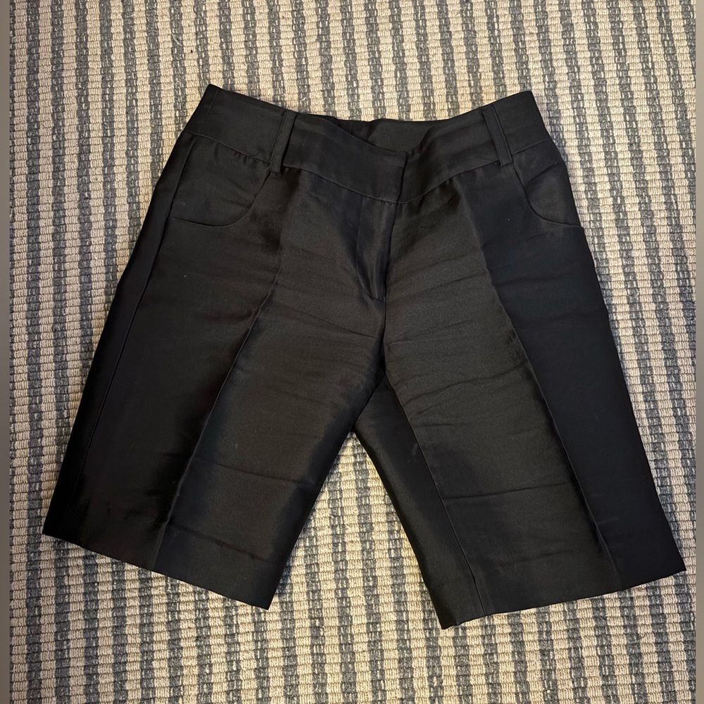 Cynthia Rowley Black Satin Shorts